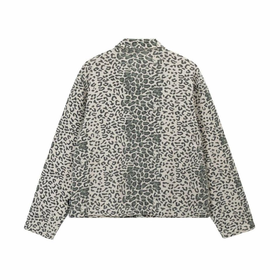 LEOPARD MESH ZIP JACKET | Stüssy Mens Outerwear – Chanellalex